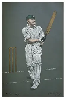 Historical Cricket Images Drucke: R a Duff - Cricketer