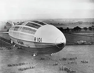 Die R 101 vor dem Flug