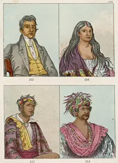 Traditional Dress Photography Drucke: Racial / Cherokee Group
