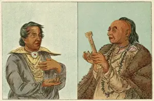 Vintage Native American Prints Drucke: Racial / Kickapoo C1830
