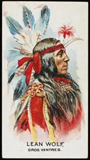 19th Century Native Americans Drucke: Racial / Lean Wolf / Ventres