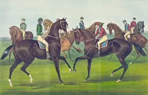 American Horse Racing Drucke: Racing cracks at the starting post