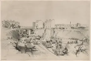 Historical Rail Transport Drucke: Rail Construction 1836