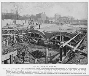 Lords Cricket Ground London Drucke: Rail Construction
