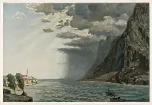Victorian Era Landscapes Drucke: RAINSTORM