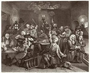 William Hogarth Artwork Drucke: Rakes Progress 6