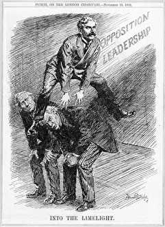 Drucke von Ramsay MacDonald war von 1866 bis 1937 britischer Politiker der Labour Party, der ins Rampenlicht sprang über die Schultern von Bonar Law (Konservativer) und Lloyd George (Liberal) Ramsay MacDonald Drucke: Ramsay MacDonald springt in den Schimmer des Lichts