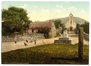 Isle Of Man Drucke: Ramsey, Kirche von St Maughold auf der Insel Mann ins Land England