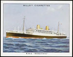 Vintage Ship Images Drucke: RANGITATA STEAMSHIP