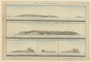 Rocky Island Landscape Drucke: Raper drawing No. 21