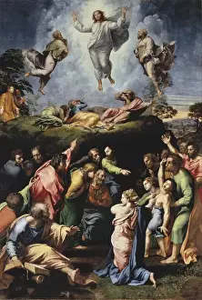 Drucke von Raphael (1483-1520). Verklärung. 1517 - Raphael Drucke: Raphael (1483-1520). Trinitätsverklärung. 1517 -