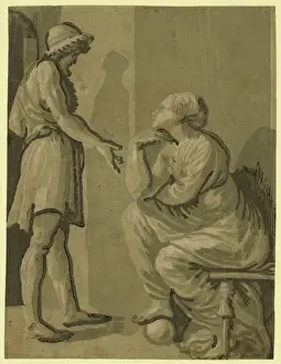 Chiaroscuro Art Drucke: Raphael and his beloved