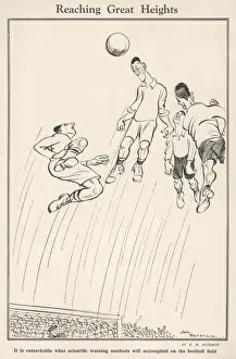 Historical Football Images Drucke: Reaching Great Heights