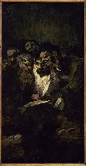Drucke von Franz von Goyza und Luzentius (1746-1828). Spanischer Maler. Lesen, 1820-1823. Museo del Prado in Madrid im Königreich Spanien Zeitgenössische Kunst Drucke: Lesen, 1820-1823 von Francisco de Goya
