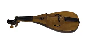 European Cultural Heritage Drucke: Rebec, a string instrument. Made by Ignacio Gleta