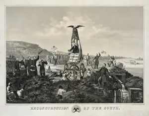 American History Maps Drucke: Reconstruction of the South
