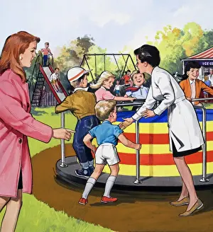 Vintage Park Scene Drucke: Recreation Ground