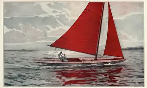 Sailing Boat Images Drucke: Red Wings