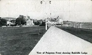 English Seaside Resorts History Drucke: The Front & Redcliffe Lodge, Paignton, Devon