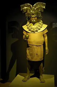 Peruvian History Drucke: Representation of the Lord of Sipᮠ(3rd c. AD)