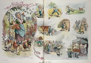 Puck Magazine Cartoons Drucke: The retirement of David