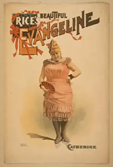 Antique Posters For Sale Drucke: Rices beautiful Evangeline