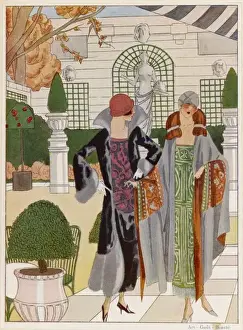 Drucke von Frauen gehen nicht zum Ritz in Paris für etwas so Vulgares wie das Essen , sondern es geht darum sie ihre Abendkleidung von Jeanne Lanvin zu präsentieren Mode Drucke: Frühstücksschmaus Abendessen