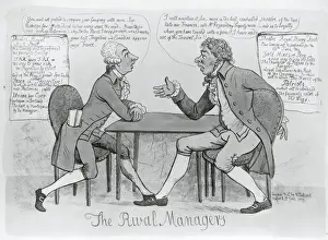 British Political Satire Drucke: The rival managers