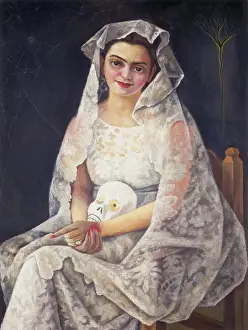 Drucke von RIVIERA, Diego (1886-1957). Dame im Weiß oder Mandragora . 1939.Mexikanische Wandmalerei mit Öl auf Leinwand , Mexiko , Distrikt der Bundesrepublik México , Mexico City Diego Rivera Drucke: RIVIERA, Diego - Die Dame im Weiß