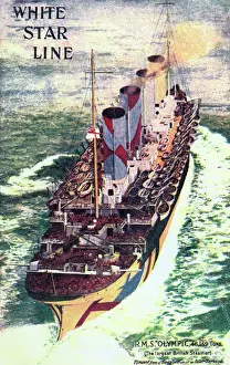 Kreuzfahrtschiffe Drucke: Olympik, Kreuzfahrtschiff der White Star Line im Ersten Weltkrieg