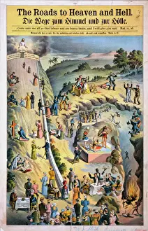 Good V Evil Artwork Drucke: The roads to Heaven and Hell