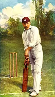 Vintage Cricket Photo Drucke: Robert Abel. Cricketer