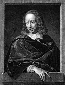 Long Curly Hair Portrait Drucke: Robert Arnauld D andilly