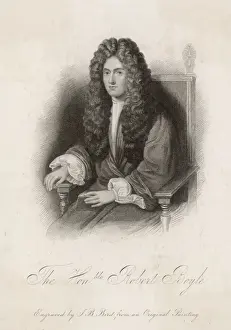 Scientist Portrait Art Drucke: Robert Boyle / Bird