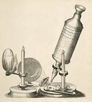 Drucke von Roberts Hooke-Mikroskop Robert Hooke Drucke: Robert Hooke Mikroskop