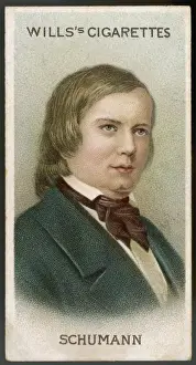 German Classical Music History Drucke: Robert Schumann / Cig Card
