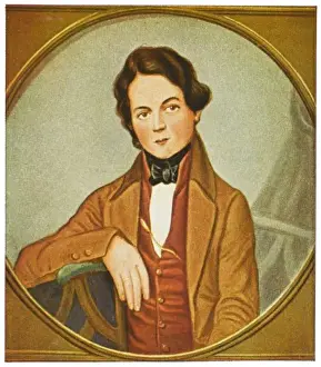 Romantic Era Artist Drucke: Robert Schumann / Miniatur