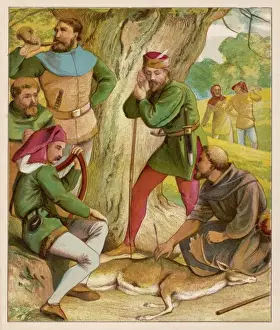Nottinghamshire Drucke: Robin Hood und seine Männer