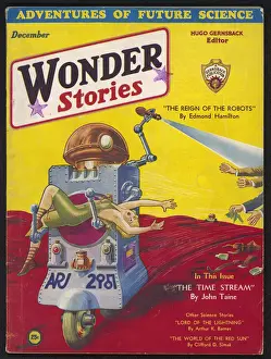Science Fiction Art Drucke: Robot Abductor