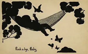 Drucke von Rock-a-Baby Baby Datum ca. 1918 Kinderzimmer Drucke: Rockabübe Babys