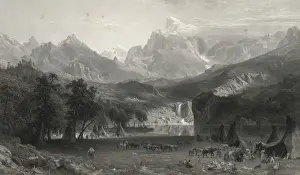 Native American Encampment Drucke: Rocky Mountains