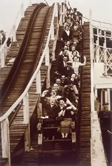 Vintage Fairground Rides Drucke: Rollercoaster