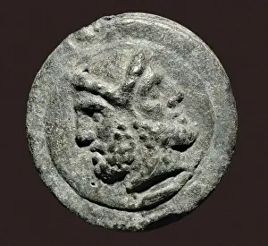 Der Römische wie mit einer Darstellung des Gottes Janus