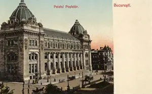 Historic Romanian Landmarks Drucke: Romania - Bucharest - Main Post Office