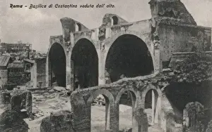 Historic Buildings In Rome Italy Drucke: Rome, Italy - Basilca of Constantine