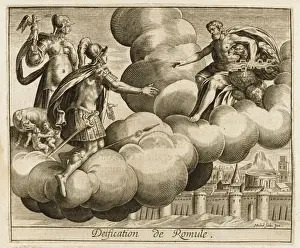 Ancient Roman Gods Drucke: Romulus Becomes a God