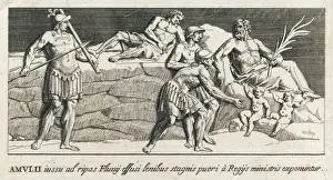 Ancient Roman Mythology Images Drucke: Romulus & Remus Left