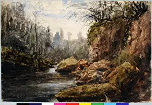 Irish Watercolour Art Drucke: Roslyn Castle