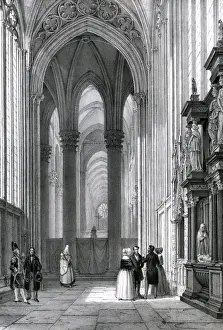 Rouen Cathedral France Drucke: Rouen Cathedral Interior