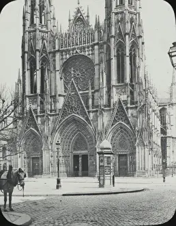 Gothic Style Buildings In France Drucke: Rouens Ouen
